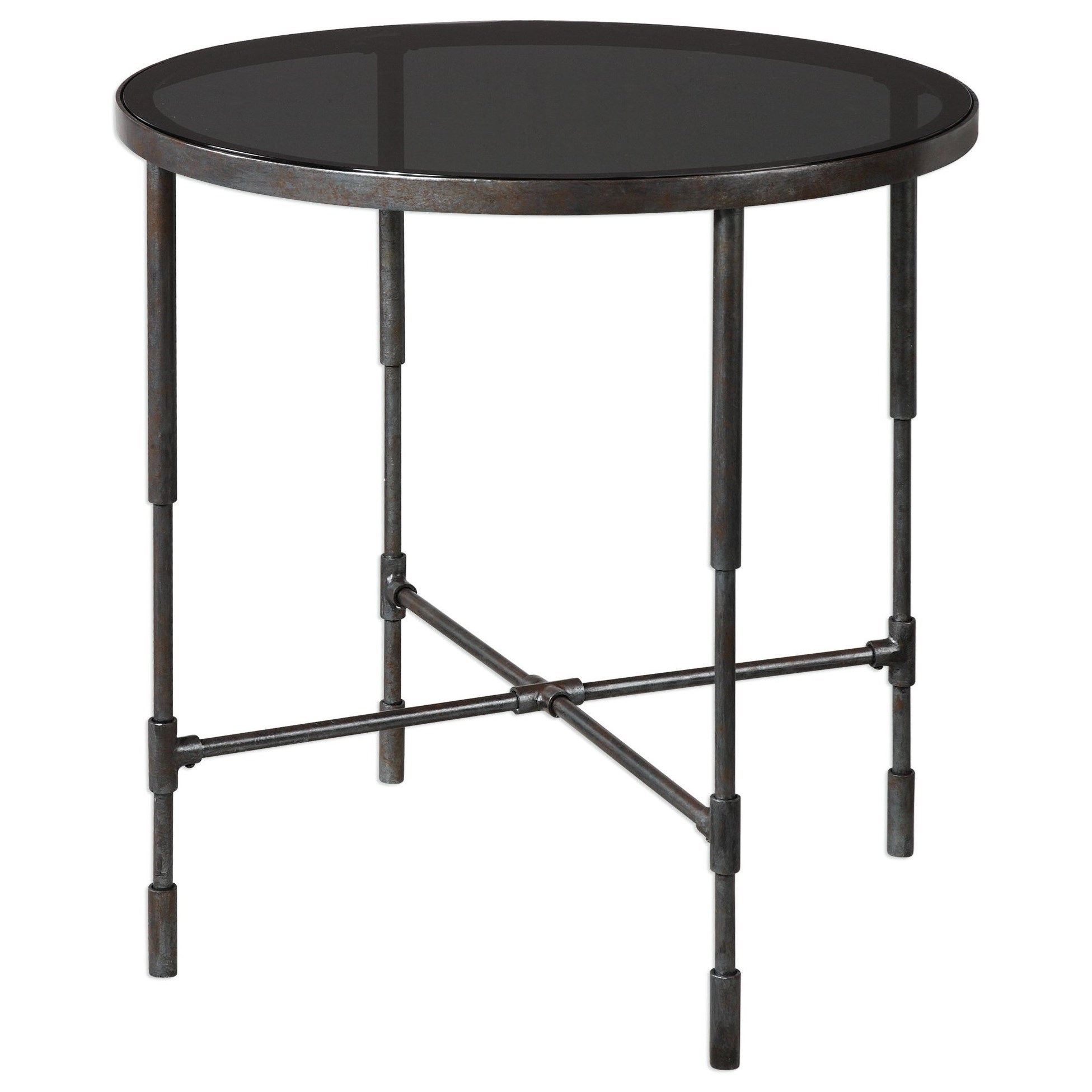 Uttermost Accent Furniture Occasional Tables Vande Aged Steel Accent